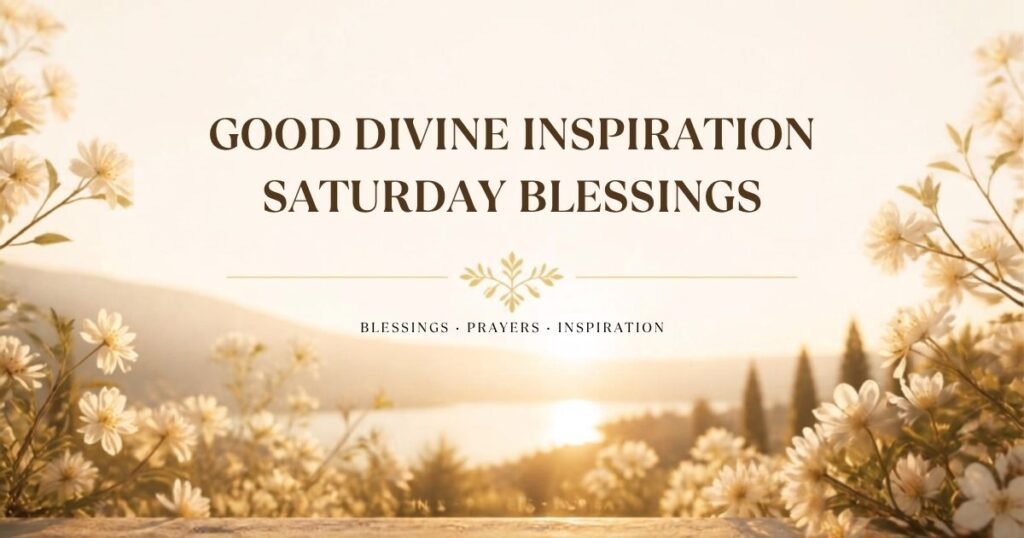 Good Divine Inspiration Saturday Blessings