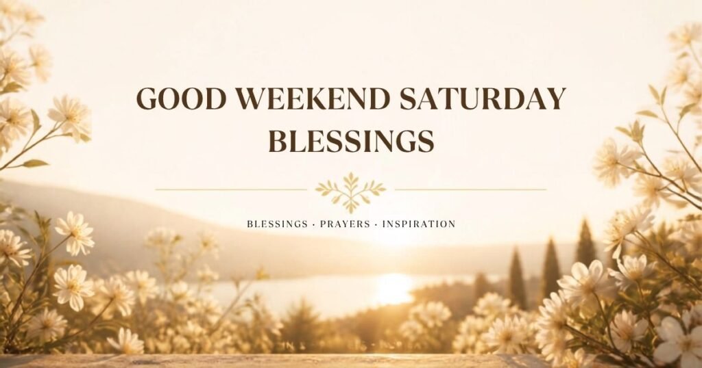 Good Weekend Saturday Blessings