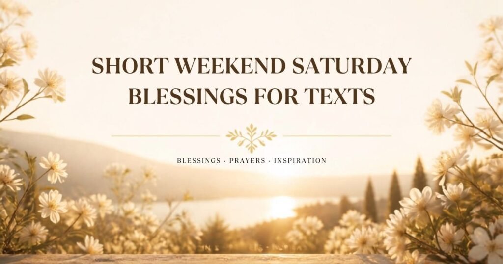 Short Weekend Saturday Blessings for Texts