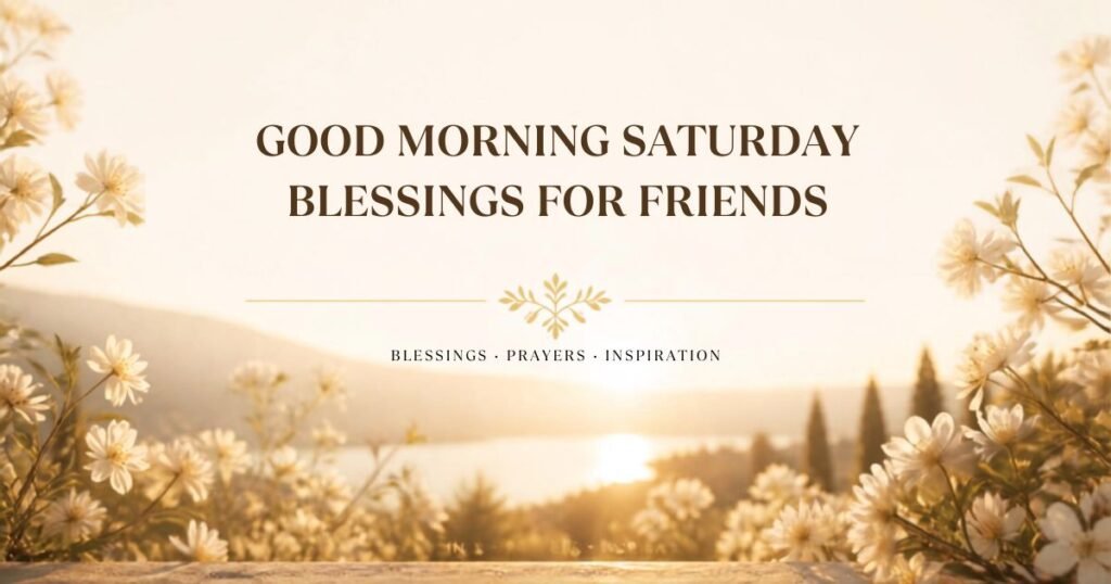 Good Morning Saturday Blessings for Friends