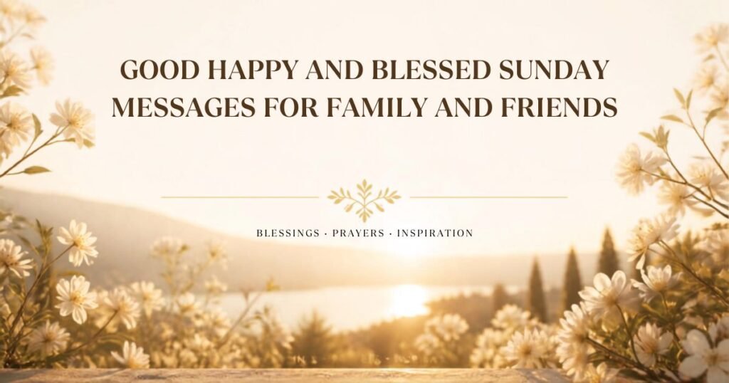 Good Happy and Blessed Sunday Messages for Family and Friends