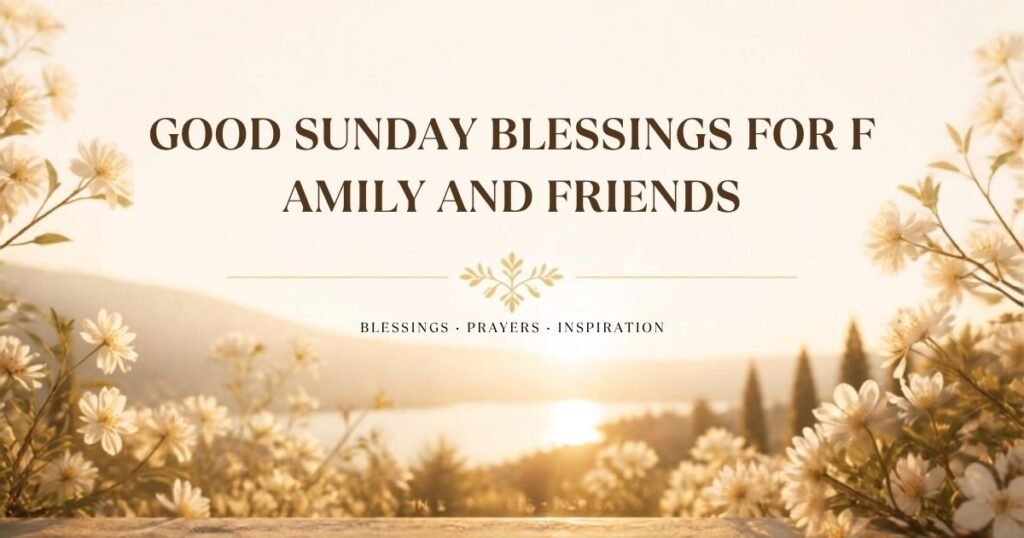 Good Sunday Blessings For Family And Friends