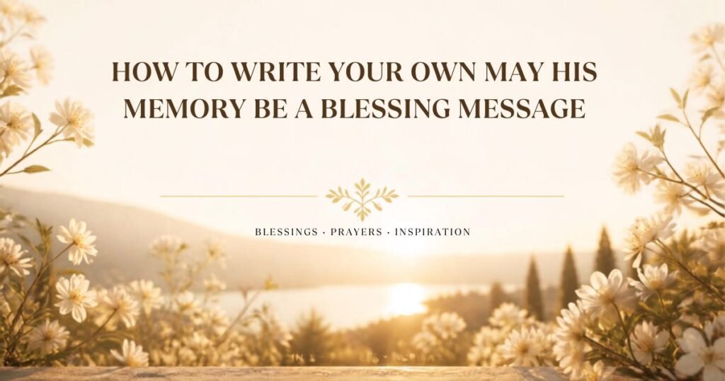 How to Write Your Own May His Memory Be a Blessing Message