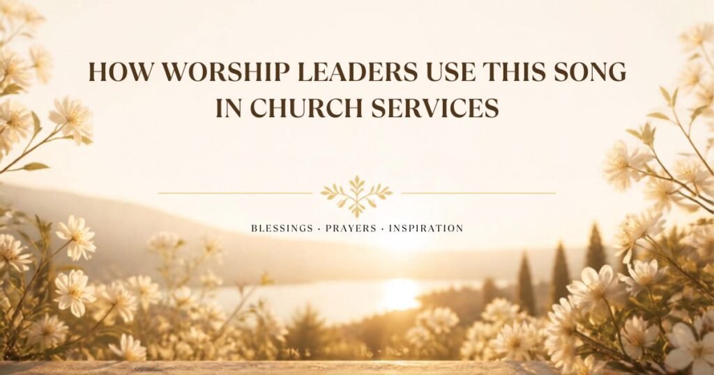 How Worship Leaders Use This Song In Church Services