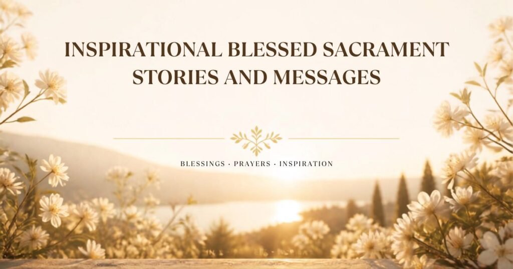 Inspirational Blessed Sacrament Stories and Messages
