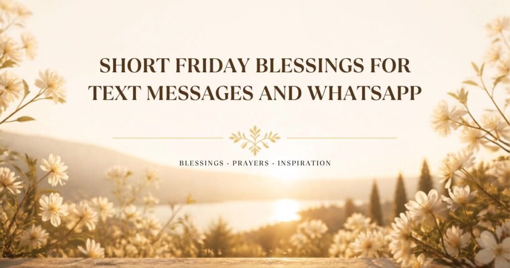 Short Friday Blessings for Text Messages and WhatsApp