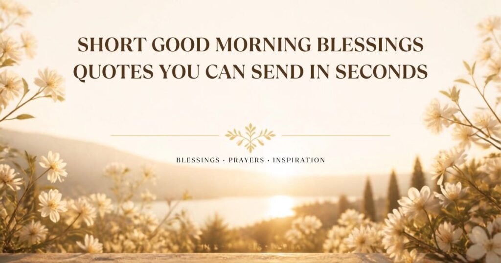 Short Good Morning Blessings Quotes You Can Send in Seconds