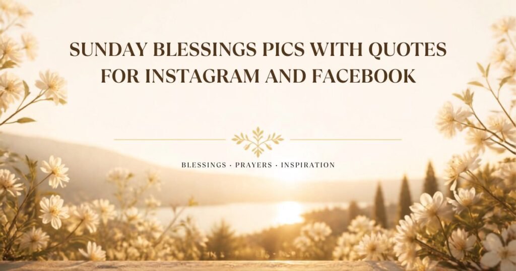 Sunday Blessings Pics With Quotes for Instagram and Facebook