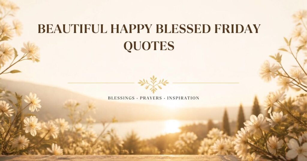 Beautiful Happy Blessed Friday Quotes
