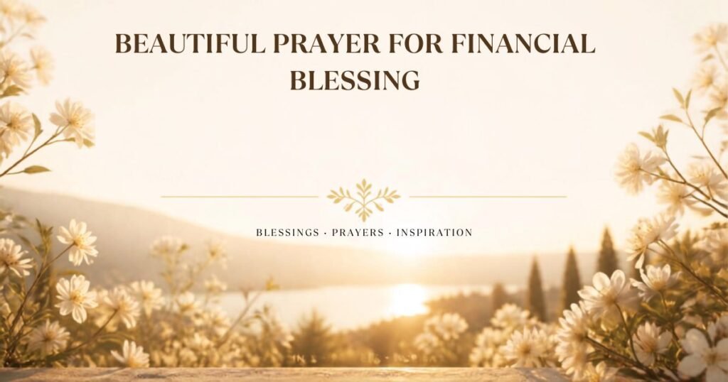 Beautiful Prayer for Financial Blessing