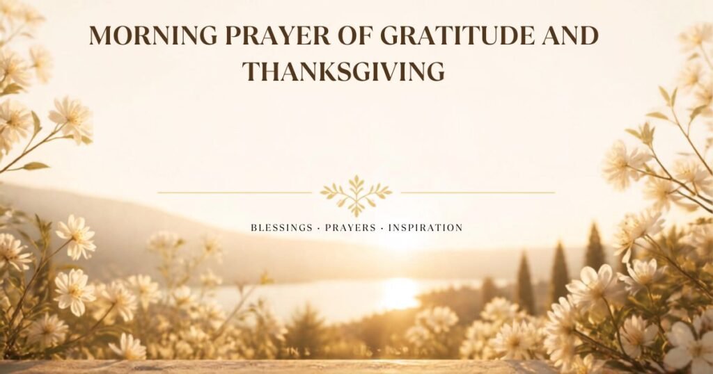 Morning Prayer of Gratitude and Thanksgiving