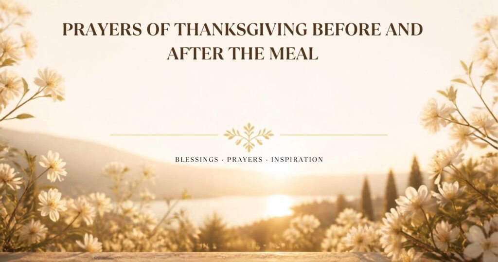 Prayers of Thanksgiving Before and After the Meal