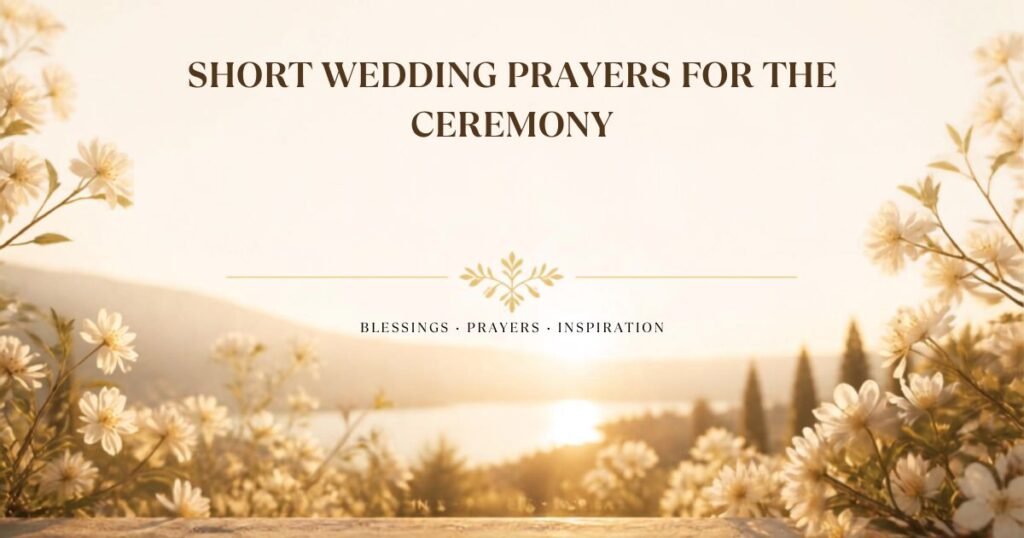 Short Wedding Prayers for the Ceremony