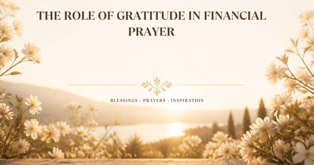 The Role of Gratitude in Financial Prayer