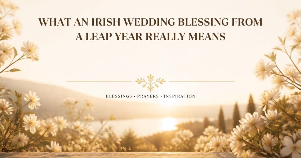 What an Irish Wedding Blessing From a Leap Year Really Means